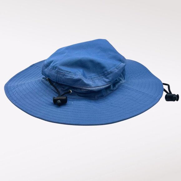 Panama Jack Blue Wide Brim Sun Hat Outdoor Boonie Hat with Chin Strap - Picture 2 of 8